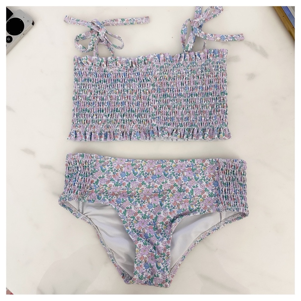 NWT Chiltern Lane Noelle Tankini floral multi‎ blue/pink size 5/6
